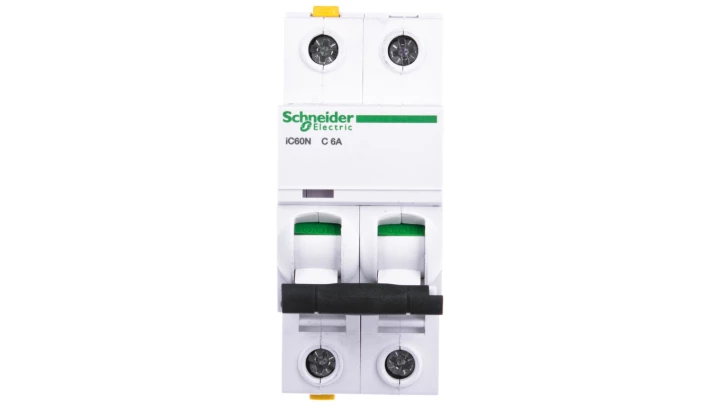 Wyłącznik nadprądowy 2P C 6A 6kA AC iC60N-C6-2 A9F04206