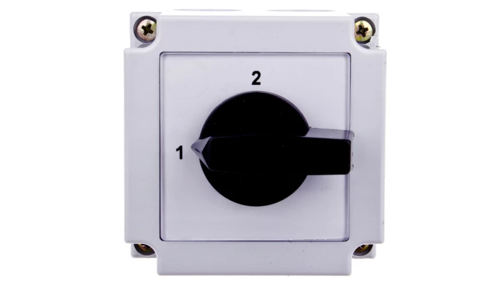 Łącznik krzywkowy 1-2 1P 10A w obudowie 4G10-55-PK R014 63-840350-011