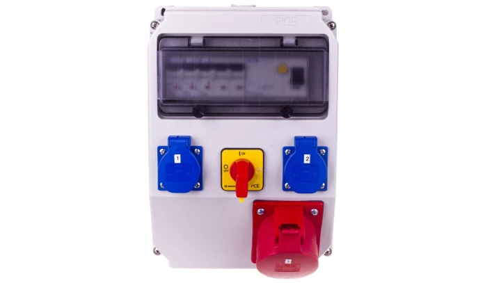 Rozdzielnica stacjonarna ADAMÓW 32A/5PxB 2GSx2B FI40 R.0-1-32A IP44 9036320W