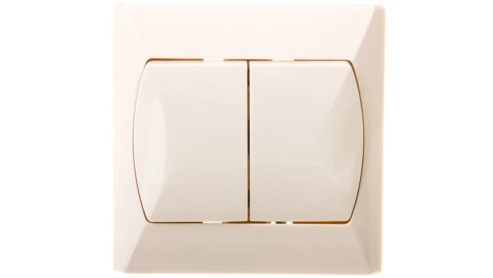 AKCENT Łącznik schodowy podwójny z podświetleniem beżowy ŁP-10AS/01