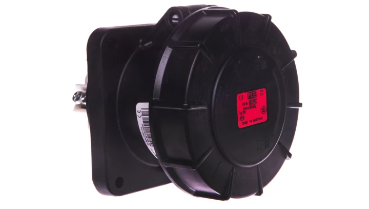 Gniazdo tablicowe 63A 5P 400V czarne IP67 335-6xs
