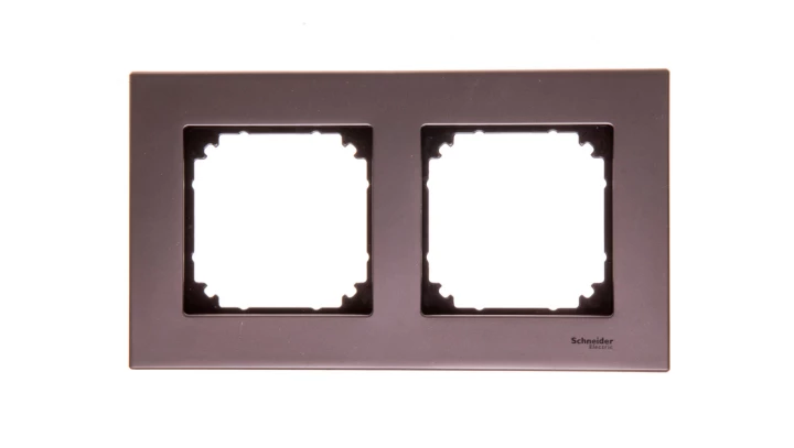 Merten M-Elegance Ramka podwójna metalowa szara MTN403214