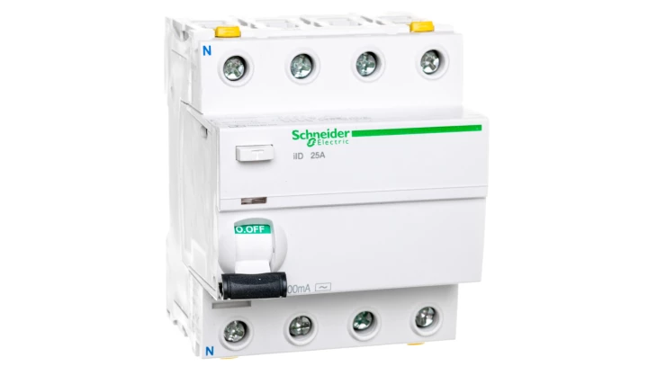 Wyłącznik różnicowoprądowy 4P 25A 0,3A typ AC iID A9Z14425