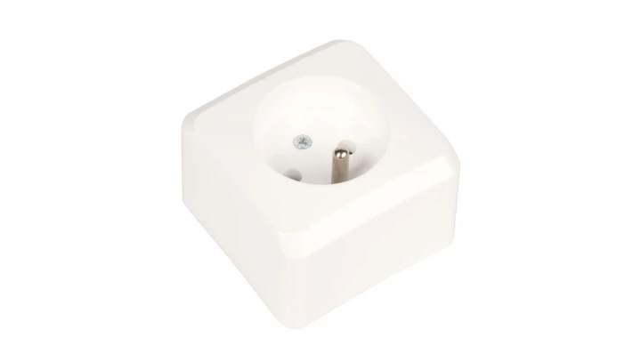 Prima Gniazdo pojedyncze z/u 16A IP20 białe GWN-130P WDE001030