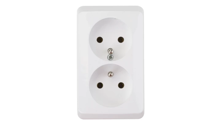 Prima Gniazdo podwójne z/u 16A IP20 białe GWN-230P WDE001043