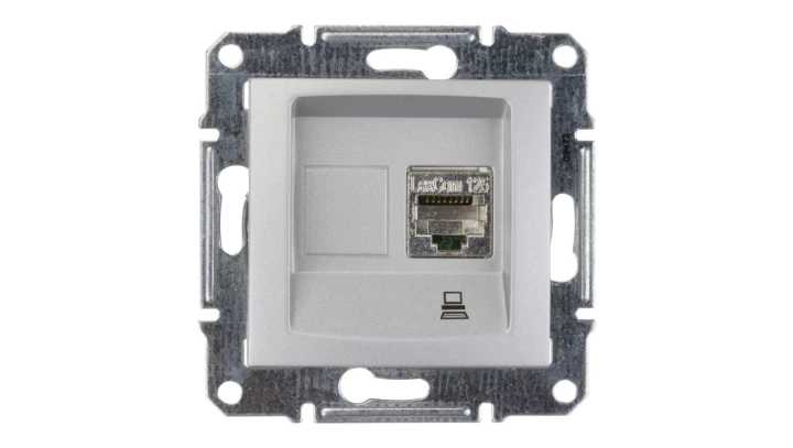 Sedna Gniazdo komputerowe pojedyncze RJ45 kat.5e FTP aluminium SDN4500160