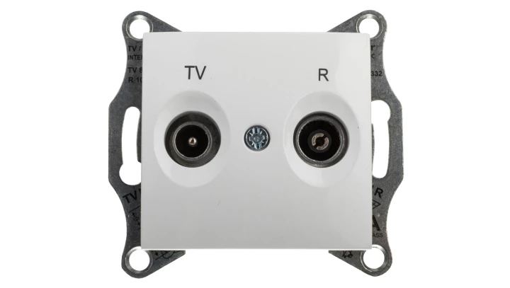 Sedna Gniazdo antenowe RD/TV przelotowe 8dB białe SDN3301321