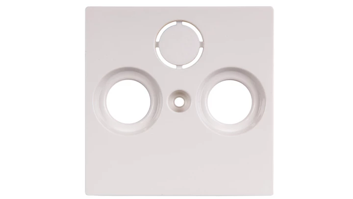 Merten System M Płytka centralna podwójna/potrójna gniazda antenowego TV/SAT biel polarna MTN296719