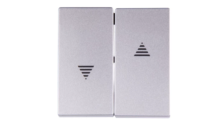 Merten System M Klawisz podwójny łącznika żaluzjowego z z symbolem /strzałka/ aluminium MTN435560