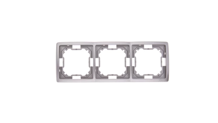 Simon Basic Standard Ramka potrójna uniwersalna stal inox BMR3/21