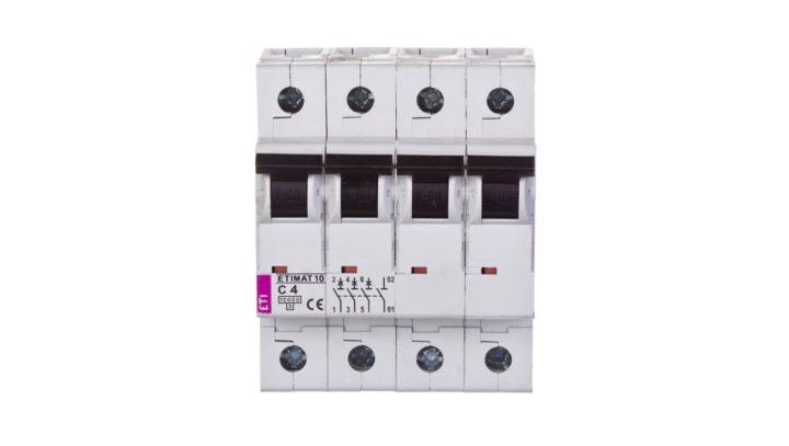 Wyłącznik nadprądowy 3P+N C 4A 10kA AC ETIMAT10 002136710