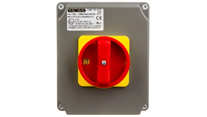 Łącznik krzywkowy awaryjny 32A 3P ATEX Strefa 22(D) w puszce aluminiowej GW70475
