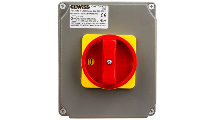 Łącznik krzywkowy awaryjny 32A 4P Strefa 22(D) ATEX w puszce aluminiowej GW70476