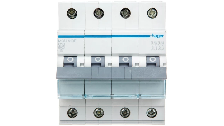 Wyłącznik nadprądowy 4P C 10A 6kA AC MCN410E