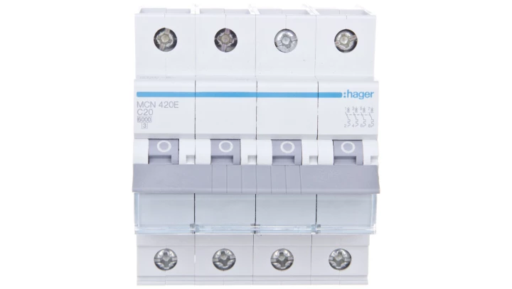 Wyłącznik nadprądowy 4P C 20A 6kA AC MCN420E
