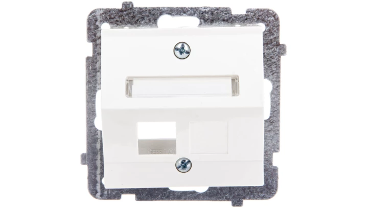 AS Obudowa gniazda komputerowego pojedynczego skośna ecru GPK-1GS/p/27