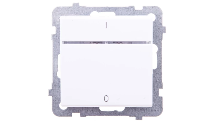 SONATA Łącznik podwójny z podświetleniem biały ŁP-11RS/m/00