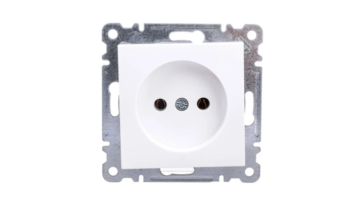 LUMINA2 Gniazdo pojedyncze b/u 16A białe WL1010