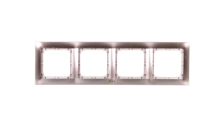 IMPRESJA Ramka poczwórna do łączników IP44 tytan RH-4Y/23