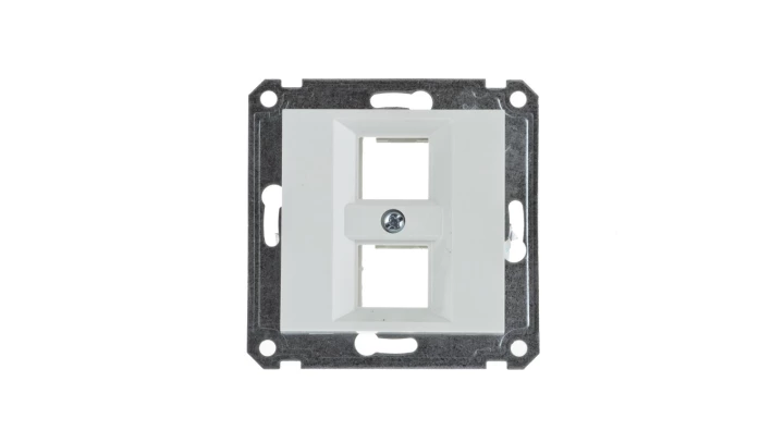 LUMINA2 Płytka podwójna Keystone Jack biała WL2320