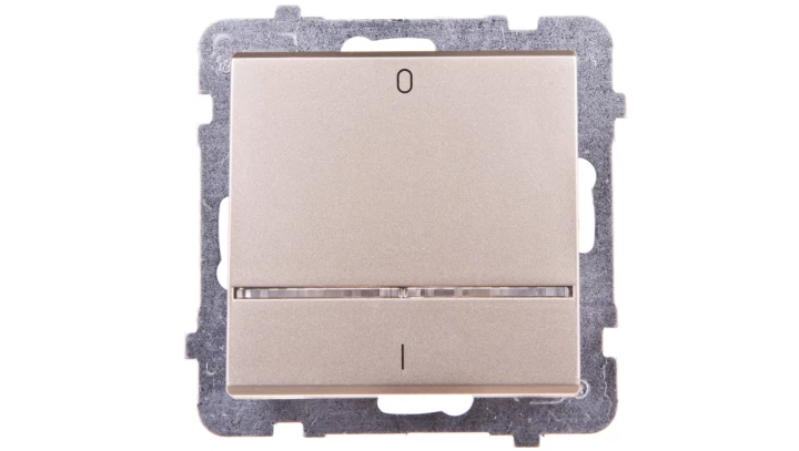 SONATA Łącznik podwójny z podświetleniem szampański złoty mat ŁP-11RS/m/39