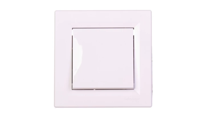 Łącznik Asfora pojedynczy zaciski śrubowe biały z ramką EPH0100321