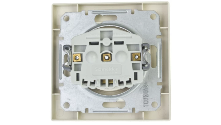 Gniazdo pojedyncze Asfora z/u z przesłonami kremowe z ramką EPH2800223