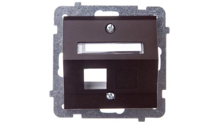 SONATA Obudowa gniazda komputerowego pojedynczego skośna czekoladowy metalik GPK-1RS/p/40