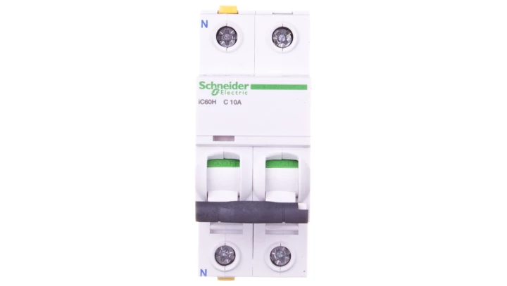 Wyłącznik nadprądowy 1P+N C 10A 10kA AC iC60H-C10-1N A9F07610