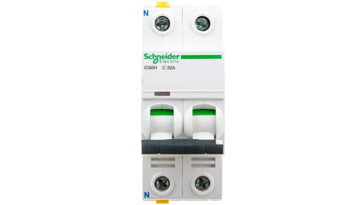 Wyłącznik nadprądowy 1P+N C 32A 10kA AC iC60H-C32-1N A9F07632