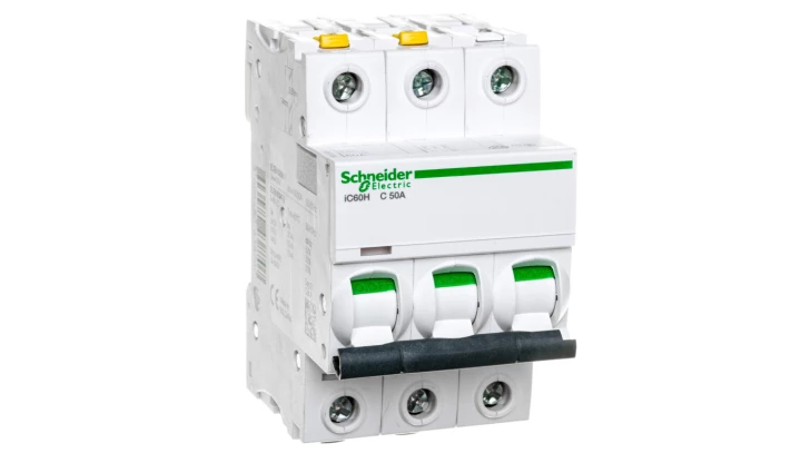 Wyłącznik nadprądowy 3P C 50A 10kA AC iC60H-C50-3 A9F07350