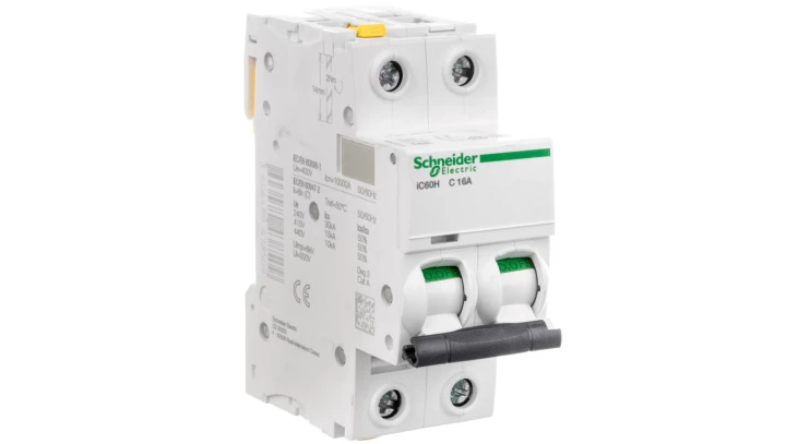 Wyłącznik nadprądowy 2P C 16A 10kA AC iC60H-C16-2 A9F07216