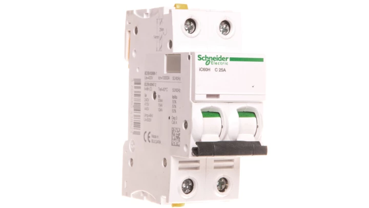 Wyłącznik nadprądowy 2P C 25A 10kA AC iC60H-C25-2 A9F07225