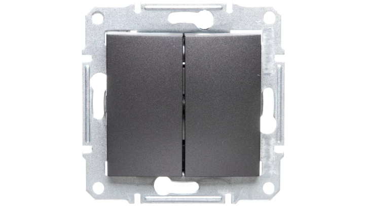 SEDNA Łącznik schodowy podwójny 10AX grafitowy IP20 SDN0600170