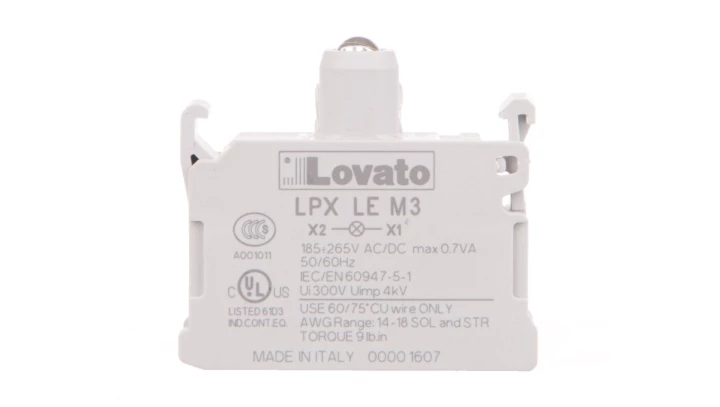 Oprawka z LED zielona 185-265V AC/DC LPXLEM3
