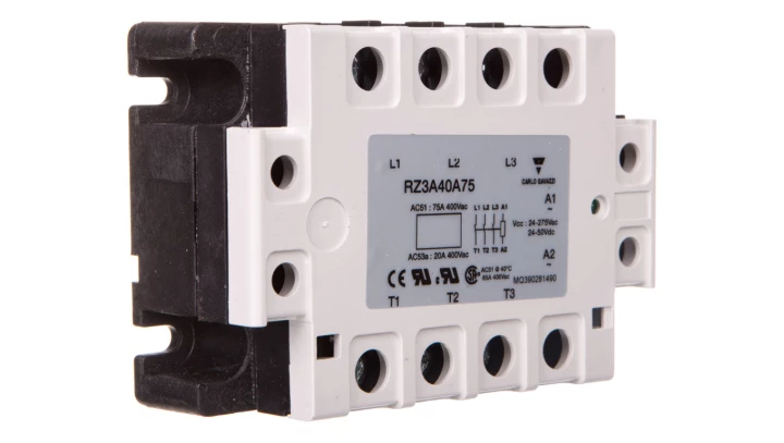Przekaźnik półprzewodnikowy trójfazowy 75A 24-440V AC 24-275VAC/24-50VDC RZ3A40A75 2609879