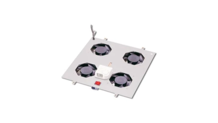 Panel wentylacyjny dachowy 4 wentylatory do szaf stojących 19 cali Hyper Pro szary DN-19 FAN-4-N