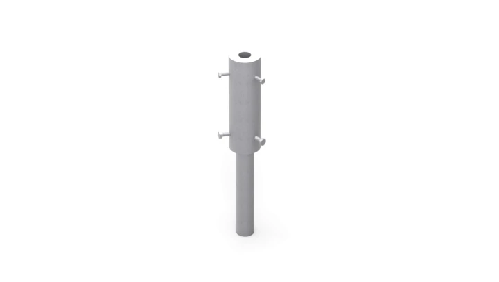 Adapter słupa oświetleniowego na maszt odgromowy L-500mm fi 30/40mm cynkowana ogniowo 66.1 OG /96600102/
