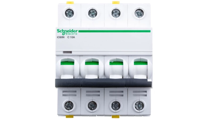 Wyłącznik nadprądowy 4P C 10A 6kA AC iC60N-C10-4 A9F04410