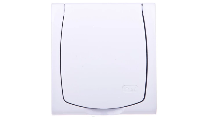MADERA Gniazdo hermetyczne pojedyncze z/u Schuko IP44 klapka biała GNH-1NS/00/w