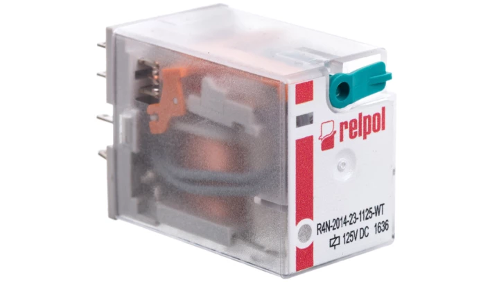 Przekaźnik przemysłowy 4P 125V DC AgNi R4N-2014-23-1125-WT