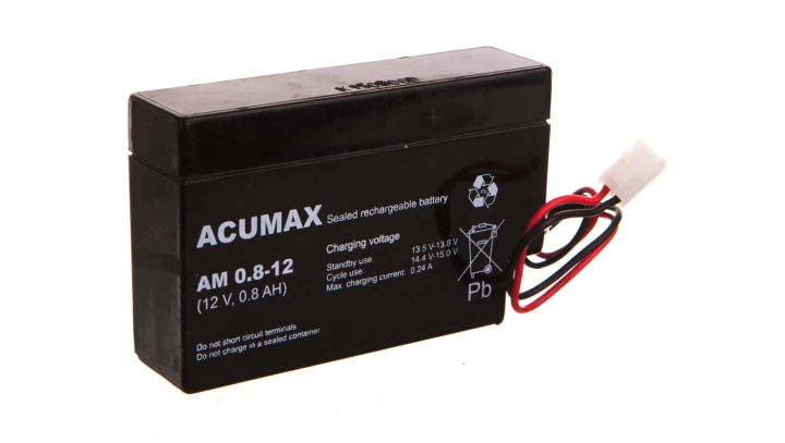 Akumulator 12 V 0,8 Ah do sygnalizatora SPL-5020 AKU-12/0,8