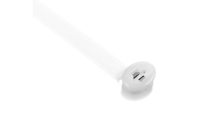 Opaska kablowa 360x7,5 biała 2-LOCK zęby stalowe BMBT3675 /100szt./