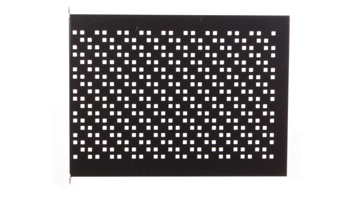 Półka 19 cali 1U głębokość 600mm regulacja +200mm 4-punktowa RAL9005 19-0052C