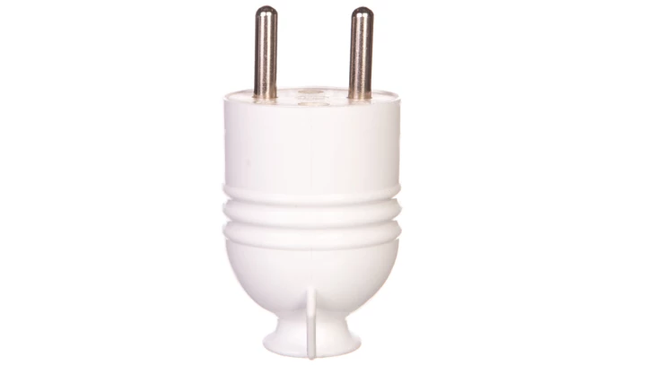 Wtyczka prosta rozbieralna z uchwytem z/u 16A 2P AWA-W1 biała 51.60