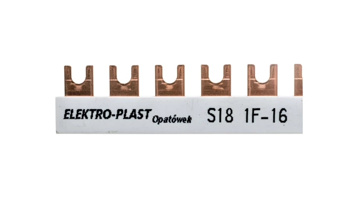 Szyna łączeniowa 1P 80A 16mm2 widełkowa (18 mod.) 1F S18 1F-10 45.181