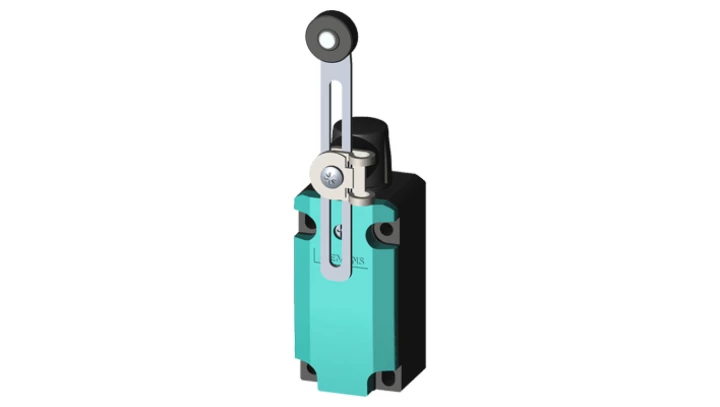 Wyłącznik krańcowy 1Z 1R migowe tworzywo 40mm dźwignia uchylna 100mm regulowana z rolką 19mm z tworzywa IP67 3SE5132-0CJ50