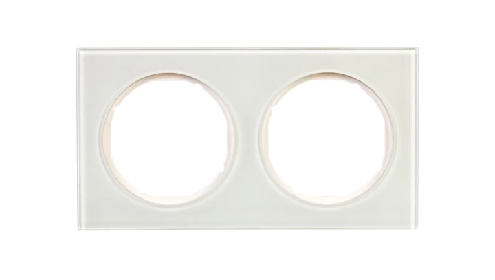 Berker R.3 Ramka podwójna szkło hartowane białe 10122209