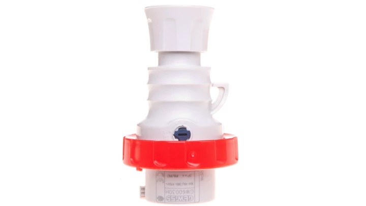 Wtyczka przenośna 4P 16A 400V czerwona IP66/IP67/IP68/IP69 6H IEC 309 HP GW60030H