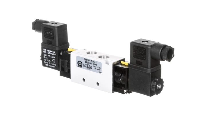 Zawór rozdzielający 230V AC 1MPa ZMG 5/2 G1/4 22.0701.5214J